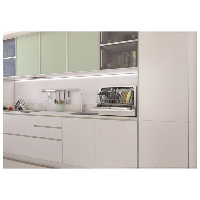 Candy CP 6E51LW RapidO Lavastoviglie Compatta 6 coperti Classe E 51 dB 5 programmi (44x55x50 cm) colore Bianco