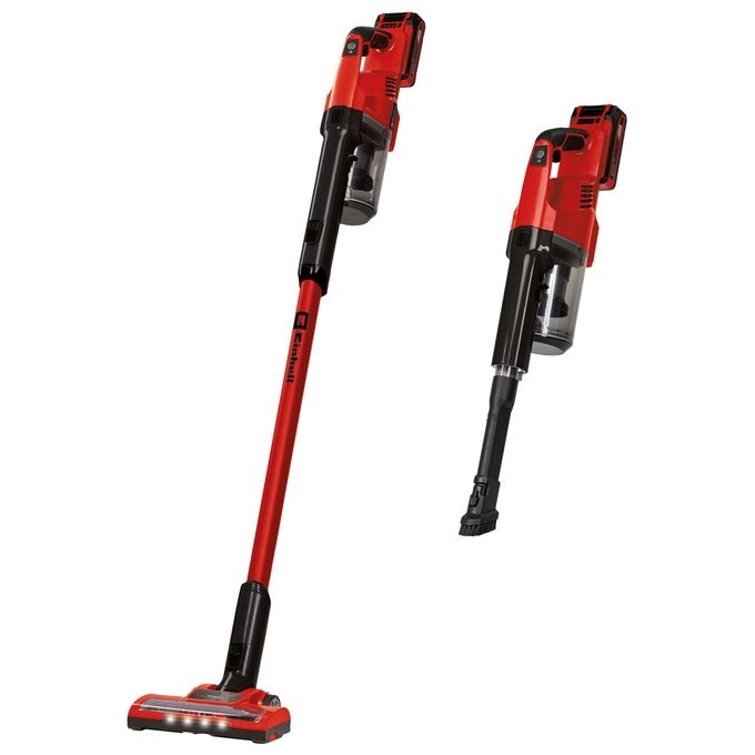 Einhell TE-SV 18 LI-SOLO Aspirapolvere a bastone 2 in 1 Senza sacchetto 0,6 L 18 V modalita' ECO BOOST colore Nero Rosso