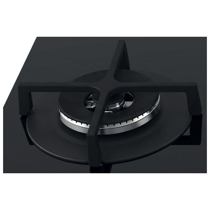 Whirlpool GOA9523NB1 Piano cottura gas 90 cm 5 fuochi da incasso vetro griglie ghisa colore Nero