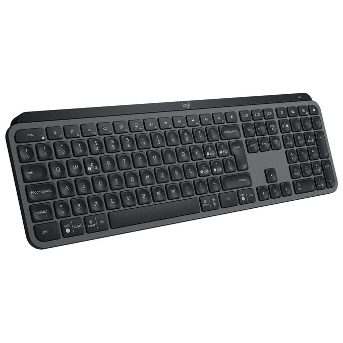 Logitech 920-011575 MX Keys S Tastiera Wireless Full-Size Bluetooth USB-C Retroilluminazione Multi-OS Layout QWERTY Italiano colore Grigio