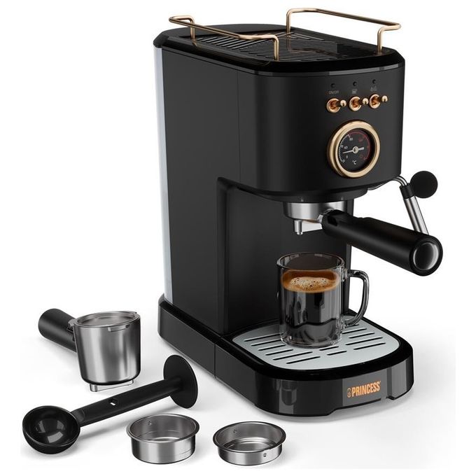 Princess 01.249417.01.001 Macchina da caffe' Espresso e Capsule Nespresso 1,2 L 20 bar 1100 W Scalda Tazze Spegnimento Automatico colore Nero