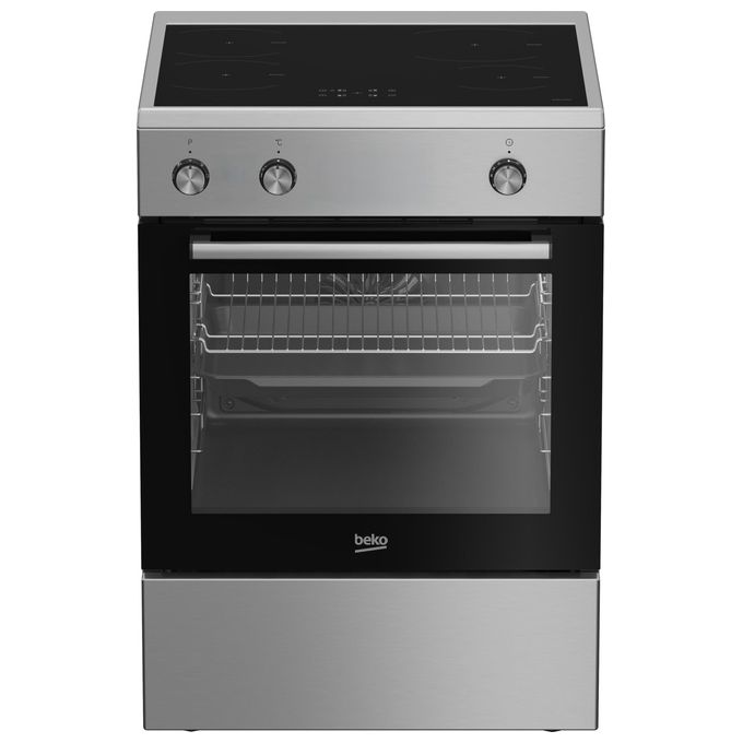 Beko FBE69100X Cucina a induzione Multifunzione 4 fuochi 72 L Classe A SteamShine Forno Elettrico Ventilato Grill (85x60x60 cm) colore Acciaio Inox