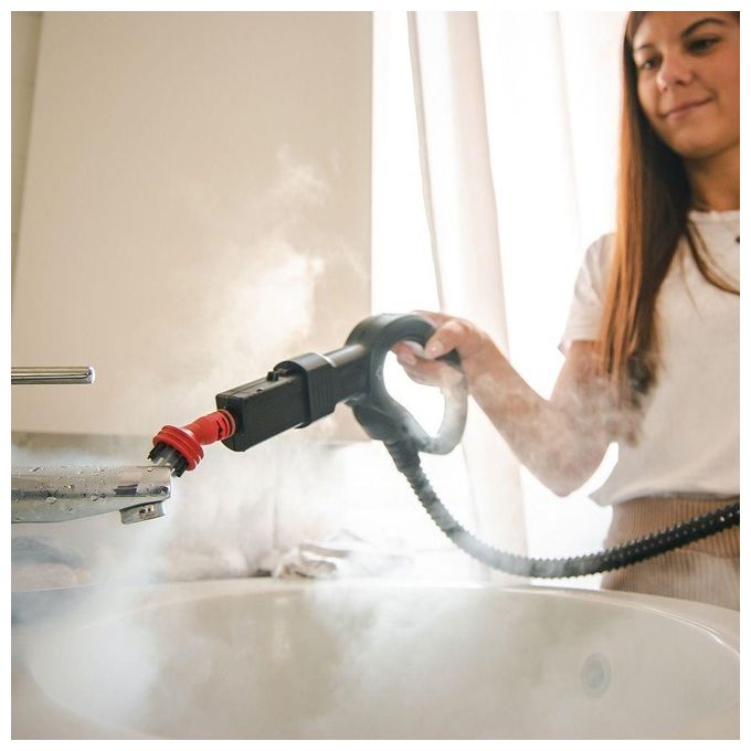 Polti PTEU0317 Vaporetto Smart 110 Eco Pulitore a Vapore Cilindrico 1500W 4 bar Autorefill 110 g-min colore Nero Verde Bianco