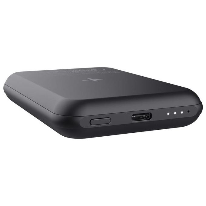 Trust 24877 Magno Powerbank Wireless 5000 mAh USB C 15W compatibile iPhone 12 colore Nero