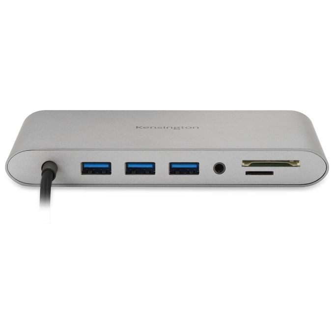 Kensington K33853WW UH1440P Docking Station Universale USB-C 10-in-1 Plug and Play 3 porte USB-A HDMI DisplayPort VGA Ethernet Gigabit Micro SD SD Audio 3.5 mm Alimentazione Pass-Through 85 W colore Nero