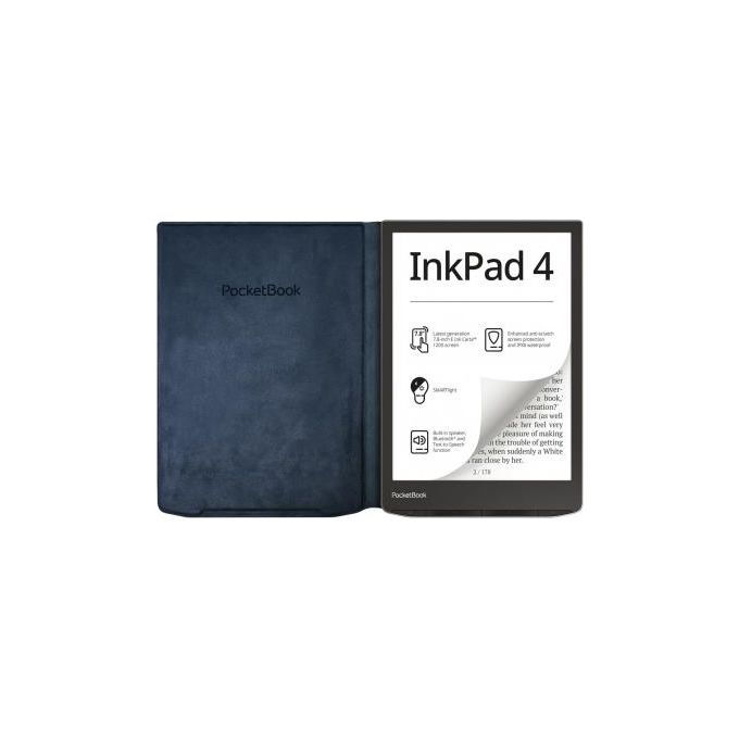 PocketBook HN-QI-PU-743G-NB-WW Charge Cover Custodia Ebook InkPad 4 InkPad Color 2 InkPad Color 3 7,8'' Ricarica Wireless Qi colore Blu Notte