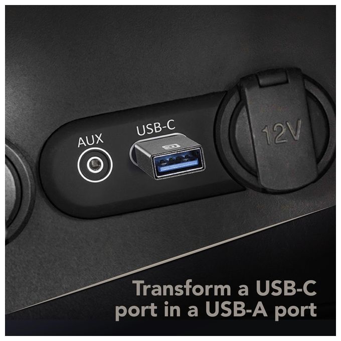 Cellular Line Adattatore per Auto Usb-C a Usb-A