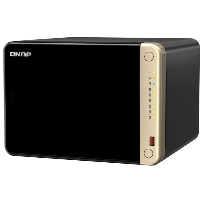 Qnap TS-664-8G NAS Tower 6 Bay Intel Celeron N5095 8 GB DDR4 2x 2.5GbE LAN HDMI 4K colore Nero