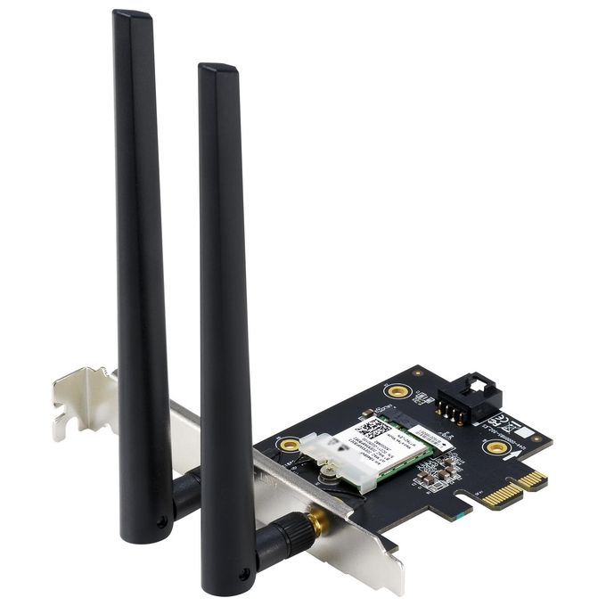 Asus PCE-AX1800 BT5.2 Scheda di Rete Interna PCIe WiFi 6 Dual Band 1775 Mbit-s Bluetooth 5.2 MU-MIMO OFDMA WPA3 colore Nero