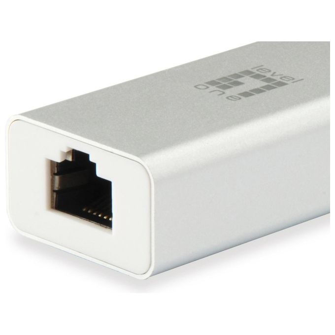 Level One USB-0402 Scheda di Rete e Adattatore Gigabit USB-C Ethernet 1000 Mbit-s