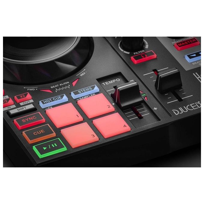 Hercules INPULSE200MK2 DJControl Inpulse 200 MK2 Controller DJ USB MIDI 2 Canali 8 Pad Serato DJ Lite DJUCED