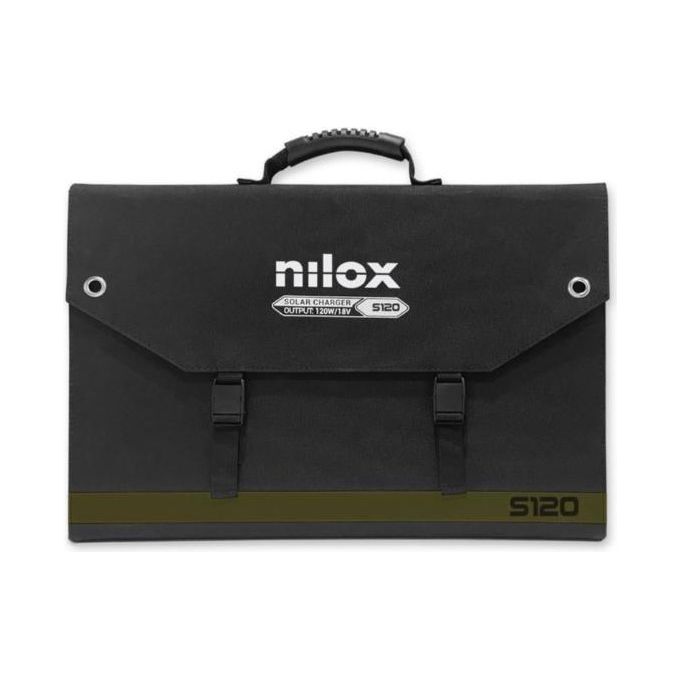 Nilox Pannelli Solari S120, Pannello Fotovoltaico Mono Splitcristallino da 120W per Gite Fuoriporta e Uso Domestico, Ricarica di Devices a 5V, Power Station ed Elettrodomestici se Collegato con Inverter