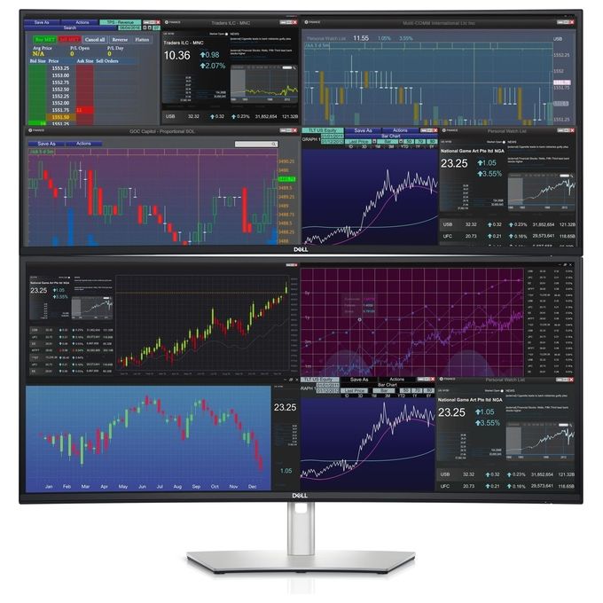 Dell U3824DW UltraSharp Monitor 37.5'' IPS LED 3840x1600 Wide Quad HD colore Nero Argento