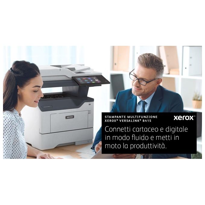 Xerox B415V_DN VersaLink Stampante Multifunzione Laser A4 47ppm Fronte Retro Copia Stampa Scansione Fax colore Nero