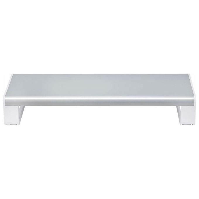StarTech.com 1MFSW-MONITOR-RISER Supporto per Monitor Ergonomico fino a 15 Kg Altezza Fissa 9 cm Piattaforma in Acciaio colore Argento