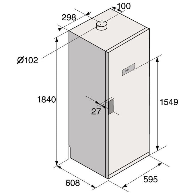 ASKO DC 7784 V.W Armadio Asciugabiancheria a Ventilazione Capacita' di carico 3,5 Kg 184,8 cm Bianco