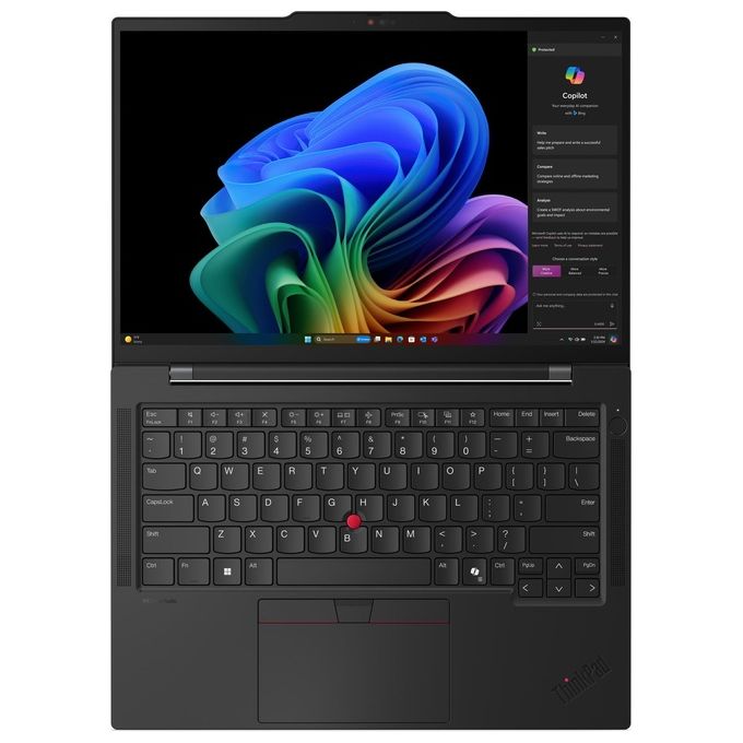 Lenovo 21N10007IX ThinkPad T14s Gen 6 Notebook 14'' Snapdragon X1E-78-100 32 GB RAM 1 TB SSD Windows 11 Pro Wi-Fi 7 colore Nero