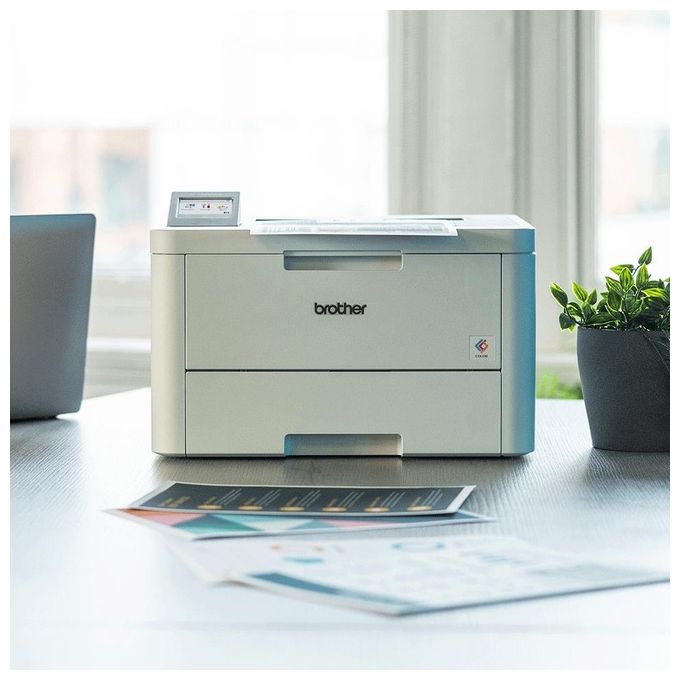 Brother HLL8230CDWRE1 Stampante LED a Colori 30 ppm Fronte Retro Automatico WiFi NFC Display Touch 6.8 cm 250 Fogli colore Bianco
