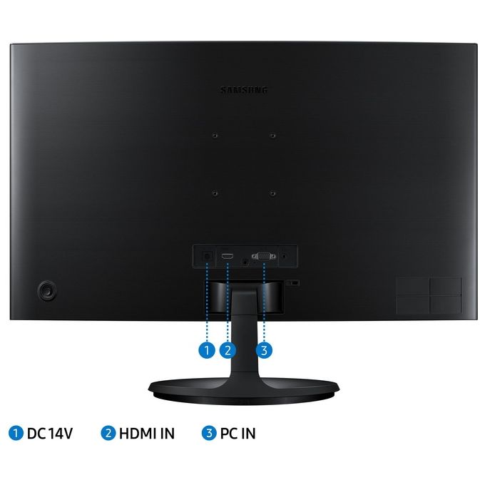 Samsung LS24C364EAUXEN Monitor PC 24'' VA Curvo 1800R Full HD 1920x1080 75Hz AMD FreeSync colore Nero