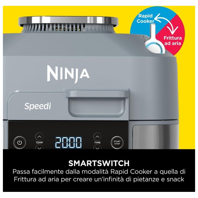 Ninja Speedi ON400EU Pentola Elettrica Rapida e Friggitrice ad Aria