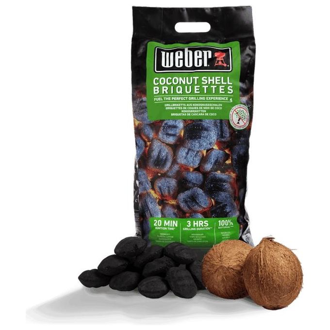 Weber Bricchetti a Base di Cocco 8Kg Nero