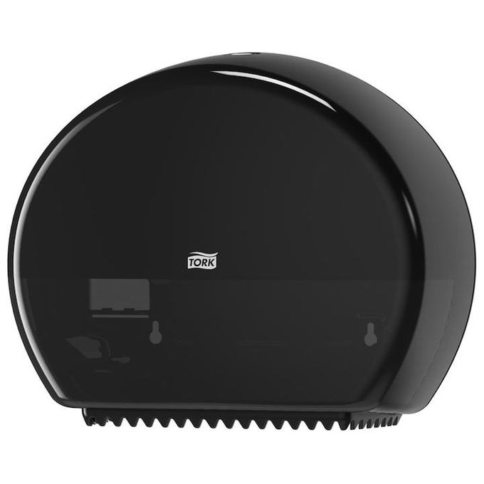 Tork W5509 Elevation Dispenser Carta Igienica Mini Jumbo Sistema T2 con Finestrella di Controllo e Sistema Antisrotolamento colore Nero