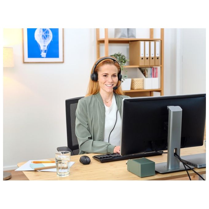 Trust Ayda USB Cuffie con Microfono ENC Cancellazione del Rumore Mic Noise Cancelling 65% Plastica Riciclata Auricolari con Filo 180 m Headphones On-Ear Cablato per PC Laptop Mac - Nero