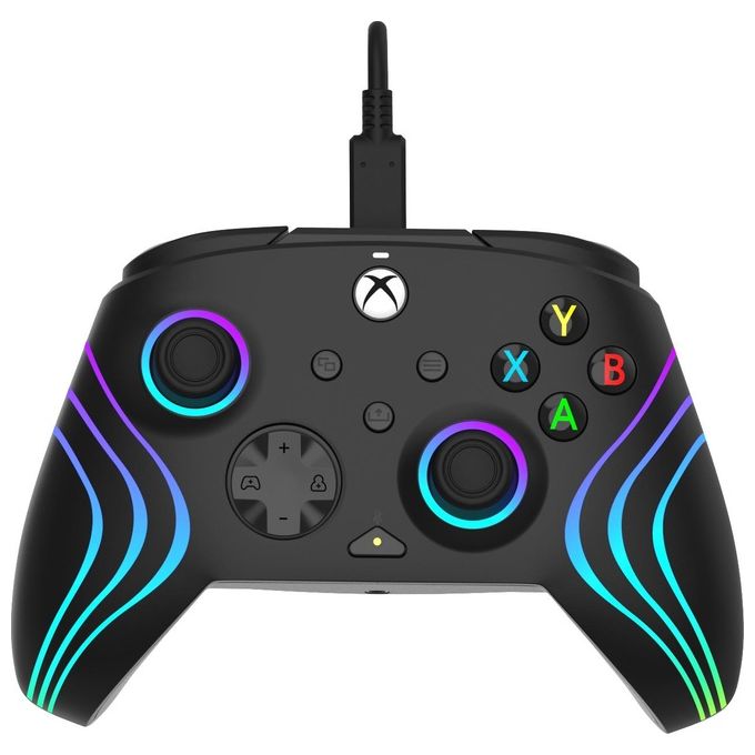 PDP 049-024 Afterglow Wave Gamepad Xbox Series X S Xbox One PC RGB USB tipo-C cablato colore Nero