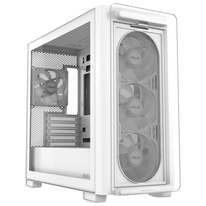 ASUS 90DC00K3-B19010 A23 PLUS TG Case per PC Micro Tower con Pannello in Vetro Temperato e Illuminazione ARGB colore Bianco