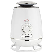 DCG Eltronic - PTC003 - Stufa in ceramica rotante, potenza 1 800 W, 2 livelli di calore, termostato regolabile, protezione anti-ribaltamento, Bianco