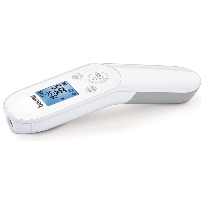Beurer FT85 Termometro a Infrarossi senza Contatto Temperatura Corporea Ambientale Display LCD 60 Memorie colore Bianco
