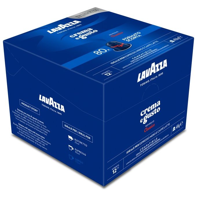 Lavazza 80 Capsule Alluminio Lavazza Crema e Gusto Classico Compatibili Nespresso