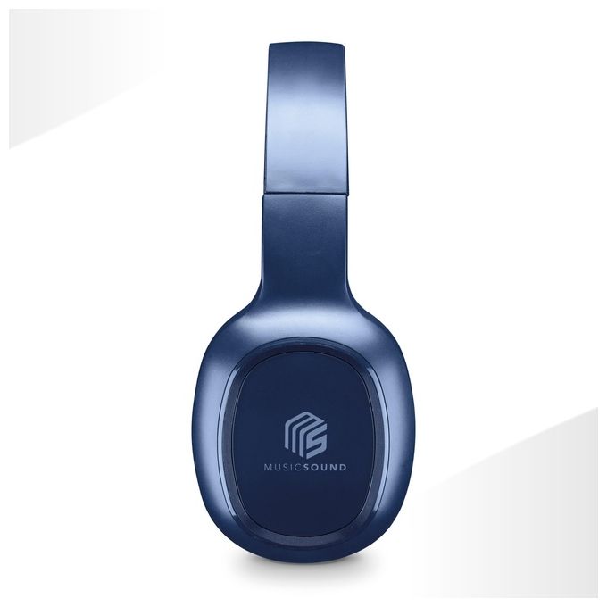 Cellular Line Music Sound Cuffie con Microfono Bluetooth Azzurro
