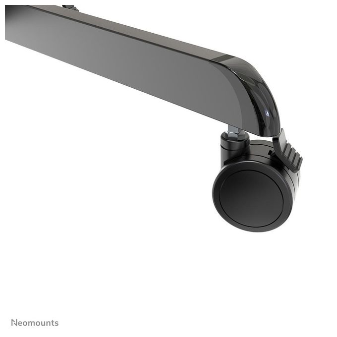 Neomounts NS-M1250BLACK Carrello TV 37-70'' Rotazione 90° Inclinazione Regolabile 4 Ruote con Freno Mensola Integrata VESA 200x200-600x400 mm Peso Max 70 Kg colore Nero