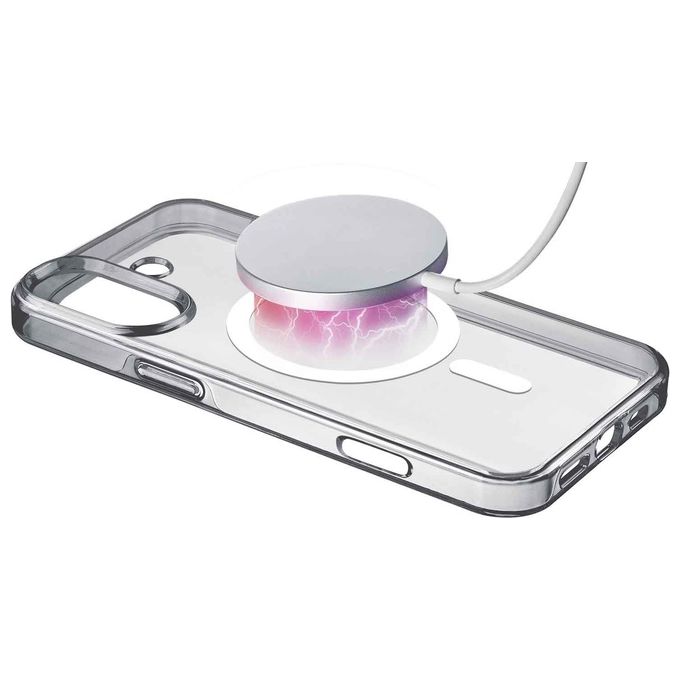 Cellularline GLOSSMAGIPH16T Gloss Mag Cover Compatibile con Apple MagSafe Resistente alle cadute e agli urti Trasparente