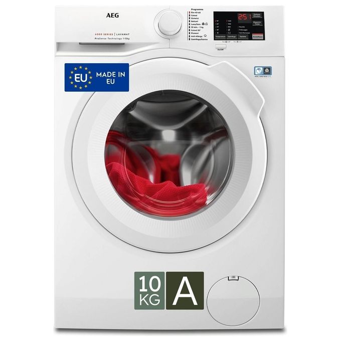AEG L6FBI145 Serie 6000 Lavatrice Carica Frontale Prosense GentleCare Classe energetica B Capacita' di carico 10 Kg Centrifuga 1400 giri Motore Inverter Apertura extra-large