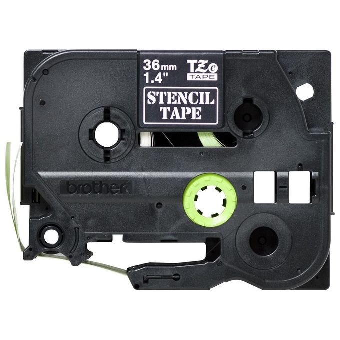 Brother Nastro per Etichettatrice 36mm Nero su Bianco 3mt
