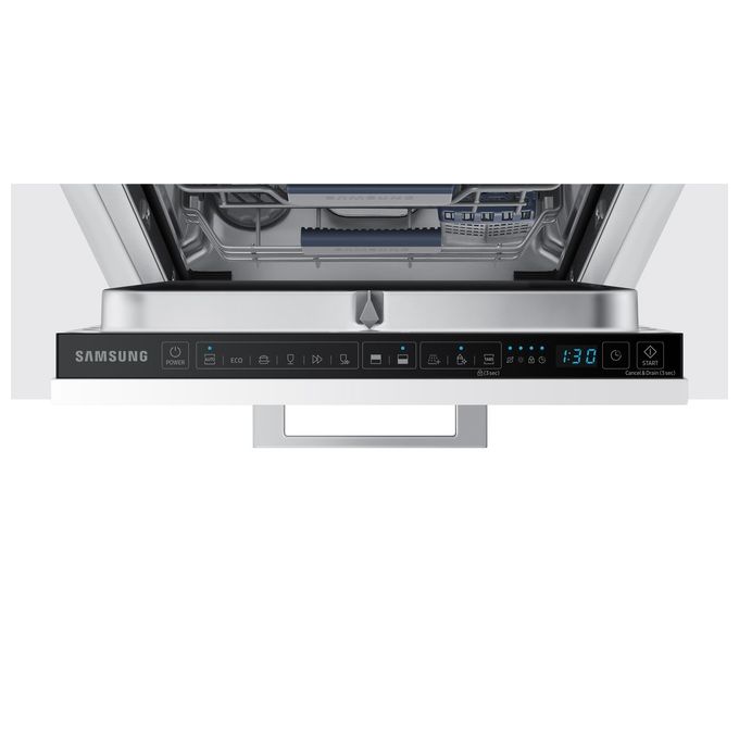 Samsung DW50R4060BB Lavastoviglie Incasso Slim 9 coperti Classe E 44 dB AquaStop Auto Open (82x45x55 cm) colore Nero