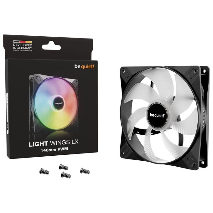 Be Quiet! LIGHT WINGS LX 140mm PWM Case per Computer Ventilatore 14cm Nero