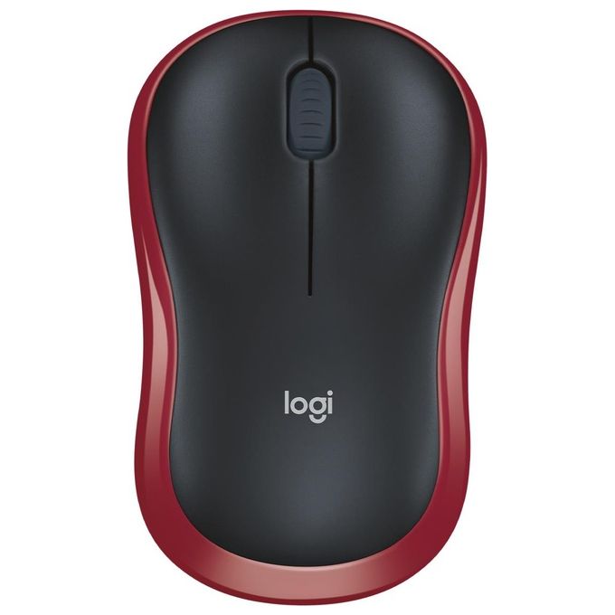 Logitech Mouse Wireless Mouse M185 rosso