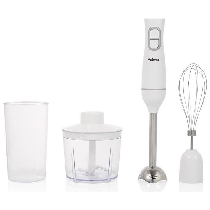 Tristar MX-4881 Frullatore ad Immersione 350W 2 Velocita' Tritatutto Frusta Misurino 0.7 L colore Bianco