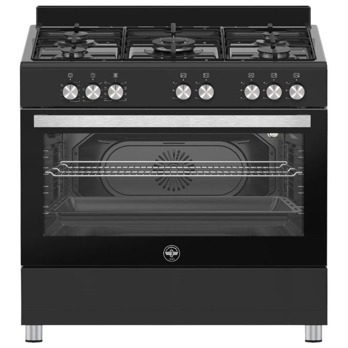 La Germania SE965ENE24 Cucina a Libera Installazione Gas 90 cm 5 Fuochi Forno Elettrico 97 L Classe A Grill Ventilato colore Nero