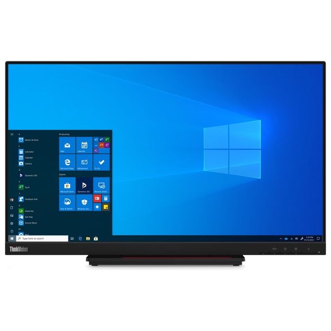 Lenovo 62C5GAT1EU ThinkVision T24t-20 Monitor Touch 23.8'' IPS Full HD 1920x1080 10 Punti USB-C HDMI DisplayPort colore Nero