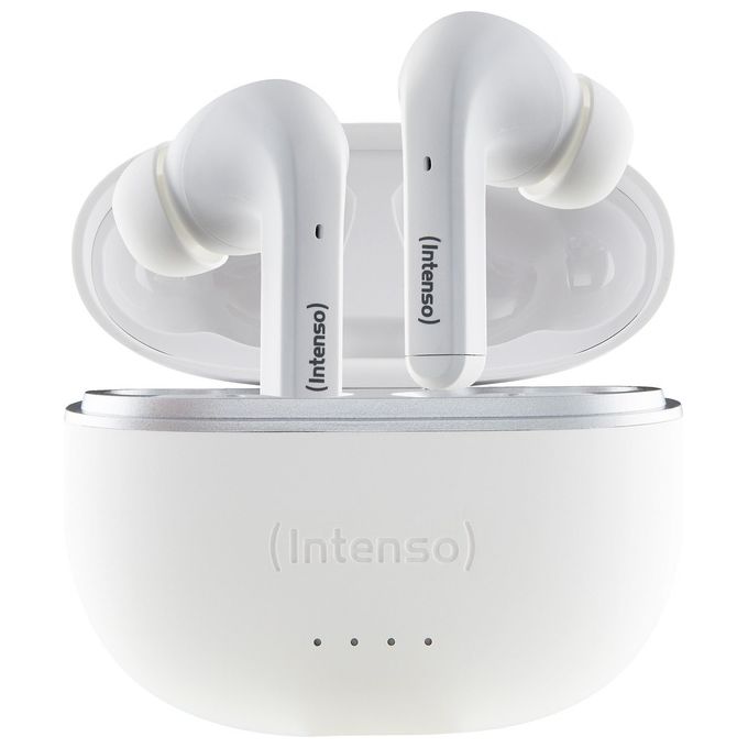 Intenso 3720302 White Buds T302A Auricolari TWS In Ear ANC Bluetooth 5.3 35 ore IPX4 colore Bianco
