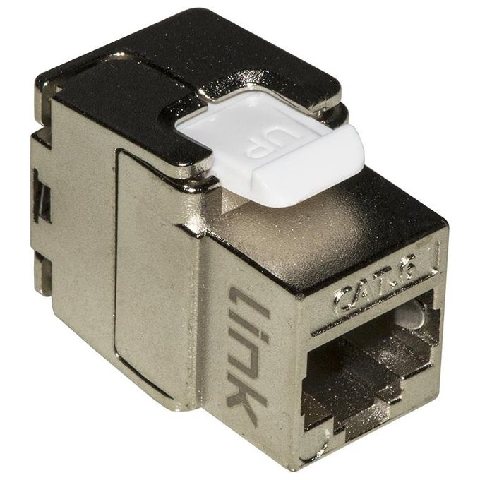 Link Presa Rete Keystone Jack Rj45 Categoria 6 Schermata Tooless Contatti Dorati 50 Micron