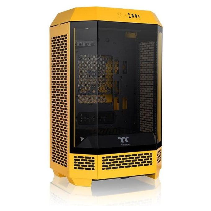 Thermaltake CA-1Y4-00S4WN-00 The Tower 300 Micro Tower PC Case Fattore di forma Micro ATX e Mini ITX con Pannelli in Vetro Temperato colore Giallo