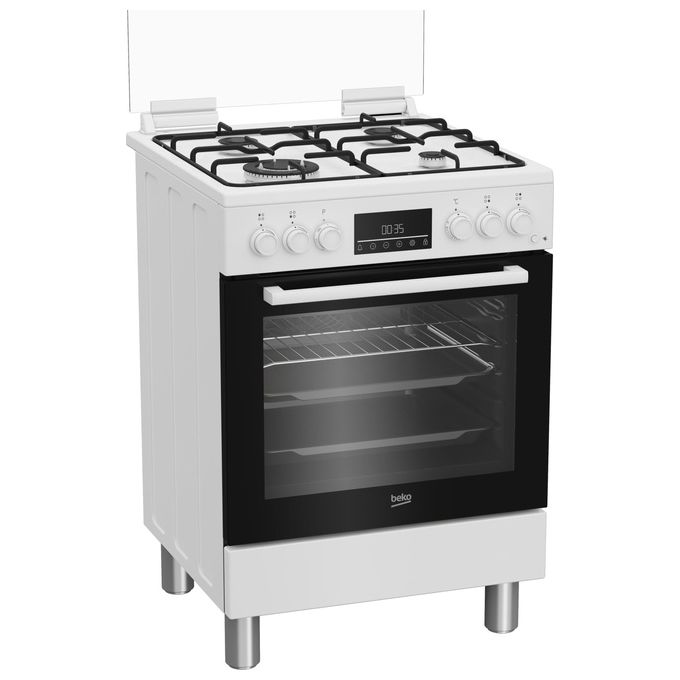 Beko FBE62310GW Cucina Libera Installazione Piano Gas 4 Fuochi Forno Elettrico Ventilato 66 L Classe A (85x60x60 cm) colore Bianco