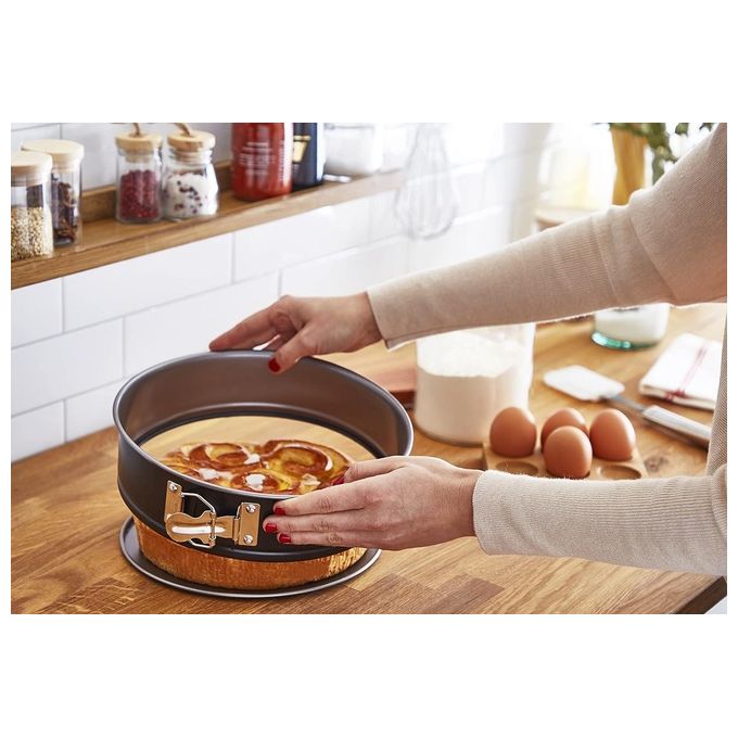 Lagostina 010151000000 Gustosa Tortiera Apribile con Cerniera Antiaderente Acciaio al Carbonio 20cm colore Nero