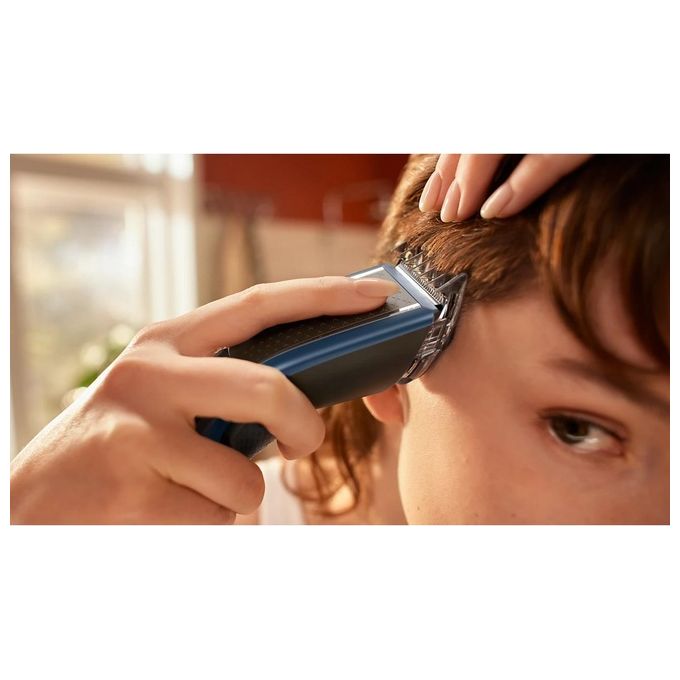 Philips HC5612-15 Serie 5000 Tagliacapelli Lavabile Lame Acciaio Inox 28 Lunghezze 75 min colore Nero Blu