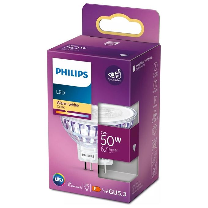Philips Faretto Led 50W Gu5.3 Luce Bianco Caldo